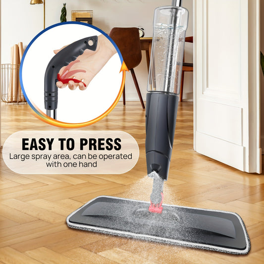 Floor Mop With Spray Function Spray Mop With 3 Mop Pads, 360 Degree Rotating Mop With 700ML Water Tank, For Quick Cleaning Hardwood, Marble, Laminate, Tiles