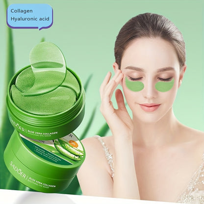 60pcs/box Aloe Vera Collagen Eye Mask, Moisturizing And Firming Eye Skin, Improves Eye Wrinkles