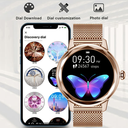 3.05 cm Full Touchscreen Smartwatch with Wireless Calling - Android & iPhone Compatible - 100+ Sports Modes - TFT Display - Zinc Alloy - Wireless 5.3 - Water Resistant - Magnetic Charging - JL7013A6 Chip - Polymer Battery - Classic Style