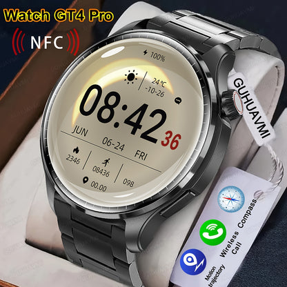 GUHUAVMI Smart Watch, Motion Tracker, Voice Assistant, Wireless Call Function, 1.53-inch 360 * 360 HD Screen