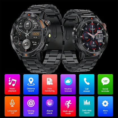 Coiusor Smartwatch for Men, Outdoor Adventure, Waterproof IP67, Step Counter, Wireless 5.0, Flashlight, Charging, Battery 400Mah, Polymer Lithium, Ideal Gift for Lifestyle Activities