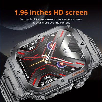 Waterproof Smart Watch, 4.98 cm Full Touch Screen Display with Message, Answer Calls, Smart Watch, Sports Pedometer, Message Reminder, Fitness Watch for Women/Men, Friend Gift, Birthday Gift