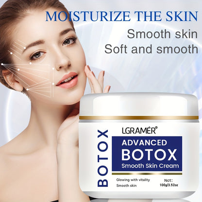 LGRAMER Botox Advanced Facial Cream, 100G/60G/30G, Moisturizing & Hydrating, Vitamin C, Hyaluronic Acid, Collagen, Non-Greasy, Anti-Aging, All Skin Types, Low Allergenicity