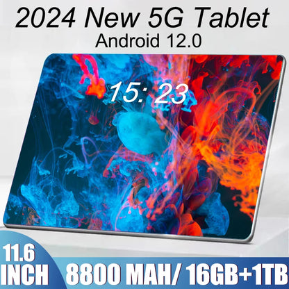 Tablet 11.6 Inch Android 12 Tablets, 16GB RAM 1TB ROM, 8800mAh Battery 10 Core IPS HD Touch Screen Tablets