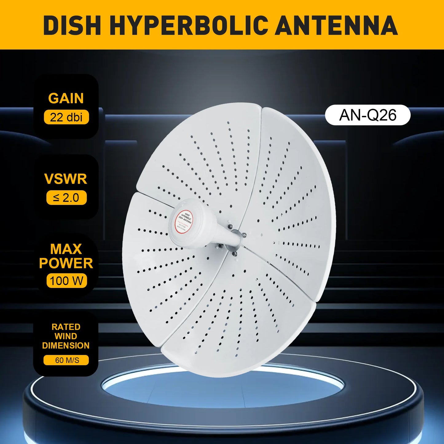 SUNCOMM Q26 Powerful Outdoor Strong Signal Antenna High Gain 22dBi 1710-4200MHz Hyperbolic Wireless Communication Multiband