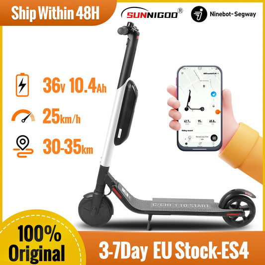 SEGWAY ES4 Electric Scooter 36V 10.4Ah 25km/h Escooter Electric Kick Scooter IPX6 Waterproof