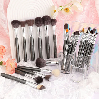 Docolor Makeup brushes set 29pcs Professional Natural hair Foundation Powder Contour Eyeshadow make up brushes with PU Leather