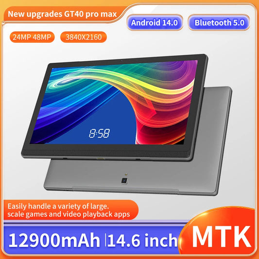 2024 New Arrival 14 Inch 10 Core Tablet Android 14 Google Play Dual 4G/5G Network GPS Bluetooth WiFi Tablets 16GB RAM 1TB ROM