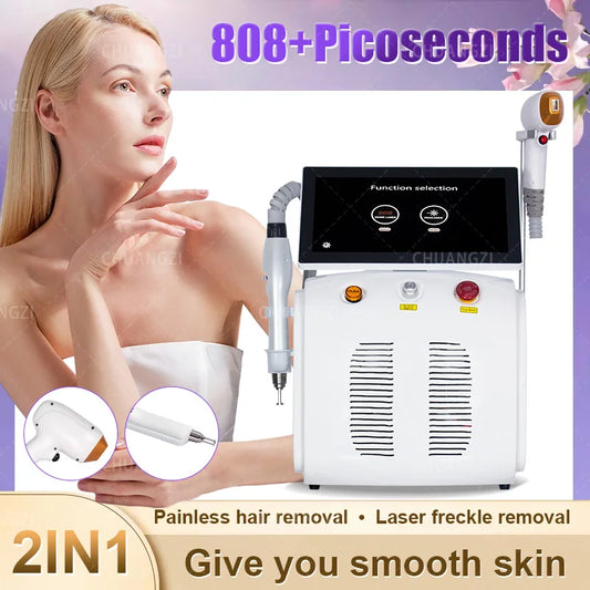 Dual-Action Picosecond Laser & IPL E-light Device for Hair Removal, Skin Whitening, and Comprehensive Beauty Care