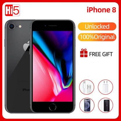 Apple iPhone 8 64G/256G ROM Wireless Charge iOS Hexa Core 3D Touch A11 Bionic Fingerprint Mobile Used Smart Phone