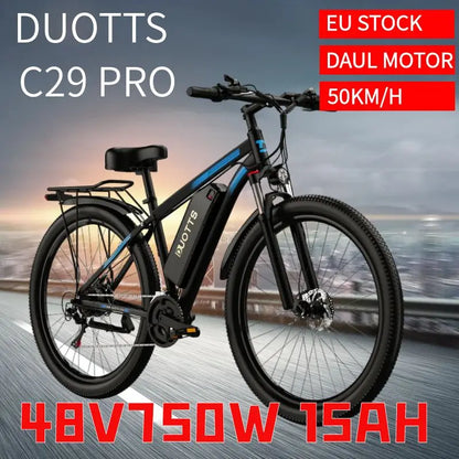 2024 New C29Pro Electric Bicycle 29 inch Tires 750W E-bike 48V 15AH Mountain Bike 21 Speed Ebike electric bike