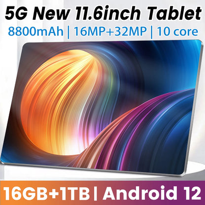 2024 New Global Version 11.6 Inch Tablet Android 16GB Ram 1TB Rom 8800mAh 10 Core Android 12.0 PC Network Bluetooth tablets