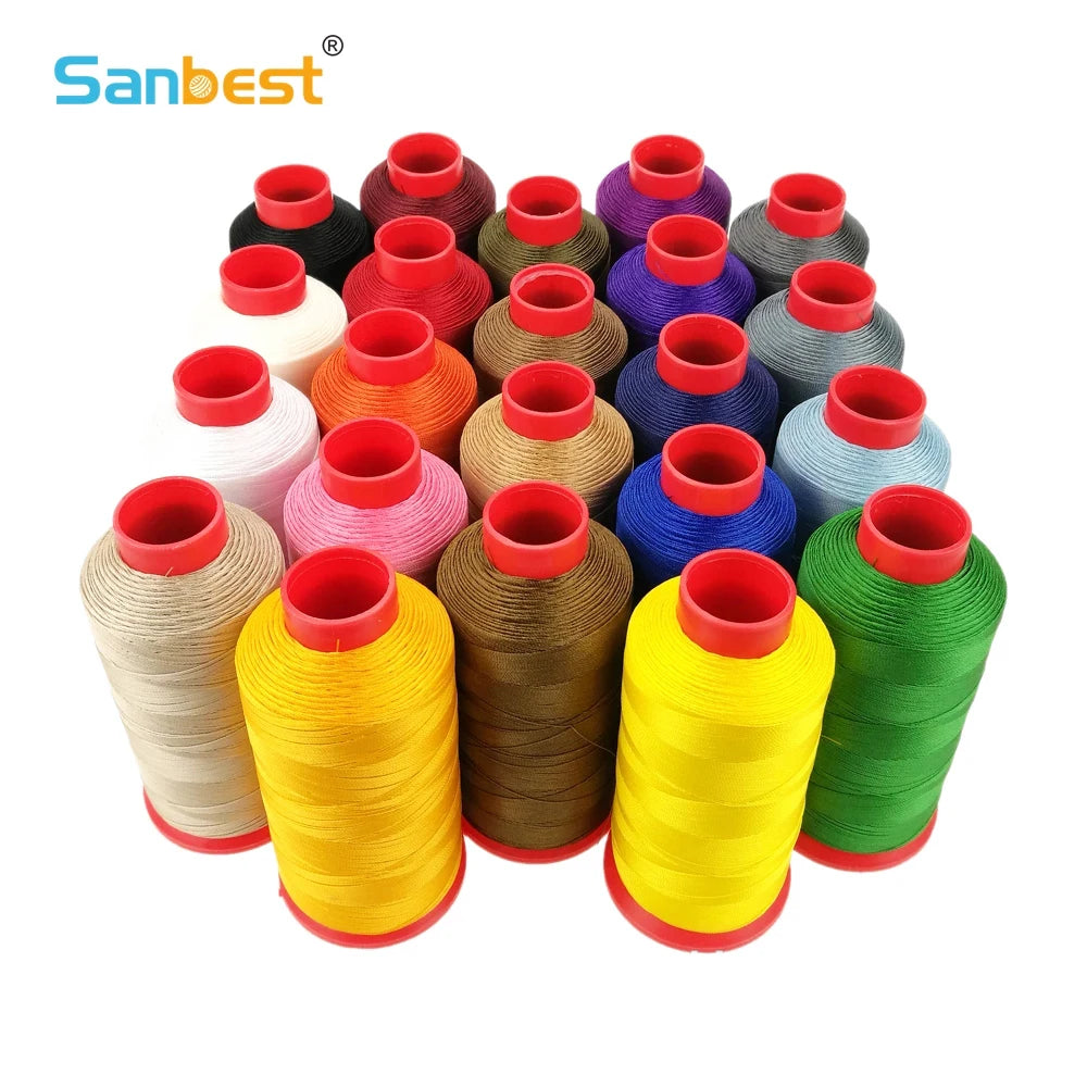 Sanbest High Tenacity Bonded Nylon Thread TEX70 Tkt40 210D/3 1500Y Multi - Filaments Sewing Threads Nylon66 for Footwear Leather