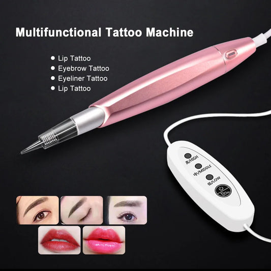 Professional Eyebrow Tattoo Microblading Pen Semi-Permanent Tattoo Machine Device Lip Makeup Eyebrow Lip Rotary Tattoo gun