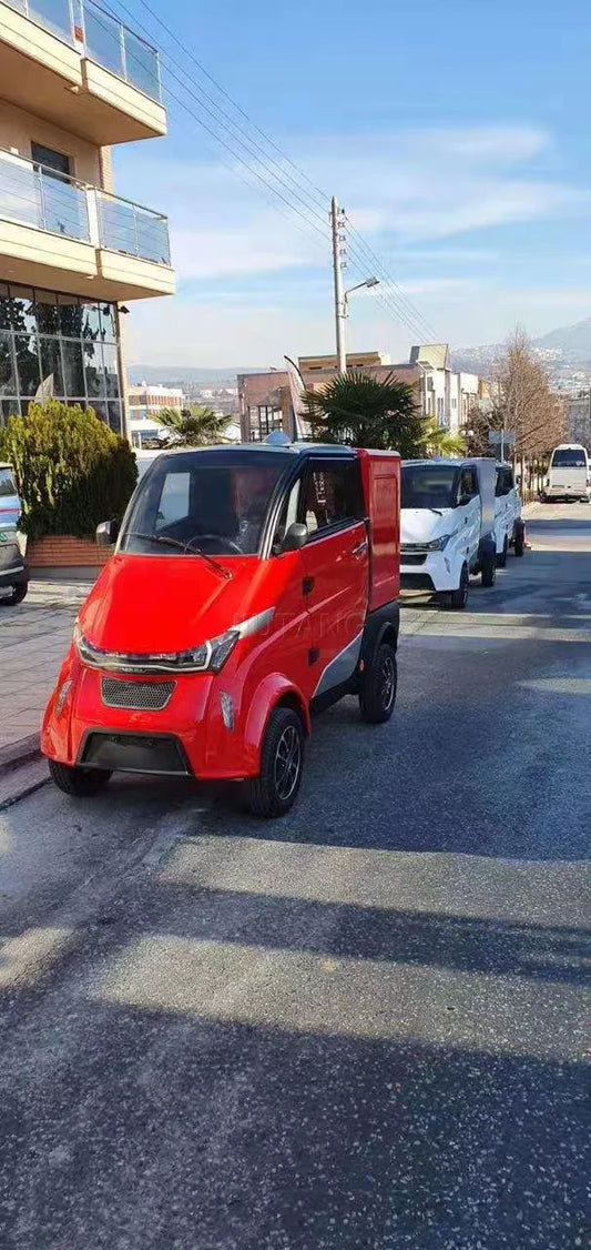 Four Wheels Electric Food Van  Box Pup Truck  Mini Electric Utility Cargo Delivery Cars