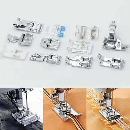 4/11pcs Sewing Machine Presser Foot Feet Kit Set With Box Brother Singer Janom Sewing Machines Foot Tools Accessory Sewing Tool