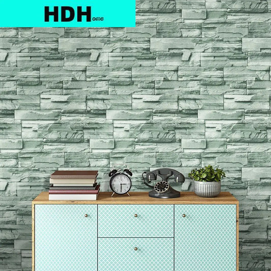 Brick Stone Wallpaper 3D Texture Wall Panel Removable Peel and Stick Wallpaper Self-Adhesive Wallpaper for Countertop Backsplash