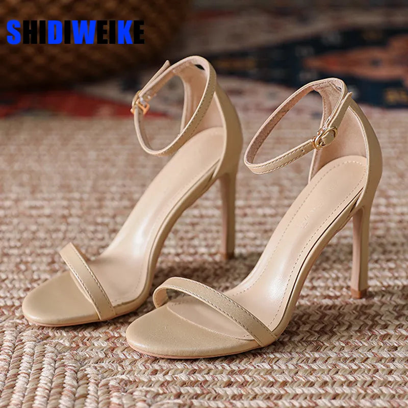 Women Open Toe Ankle Strap Stiletto Heel Dress Sandals Elegant Wedding Party Shoes Pumps High Heel Summer Classic Sexy Pumps