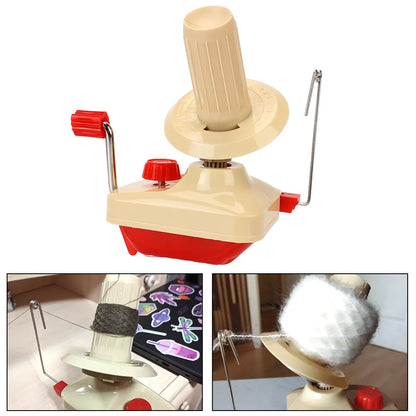 Manual Handheld Fiber Wool for DIY Sewing Making String Ball Hand Operated Yarn Winder Thread Skein Cable Winder Machine