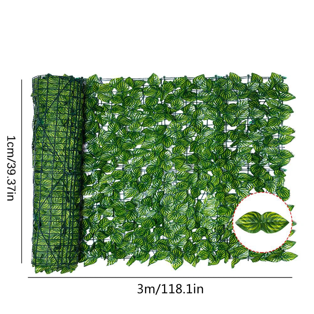 2024 New 1m x 3m Artificial Leaf Plant Fence Landscaping Fence Home Garden Backyard Balcony UV Protection Privacy Panel