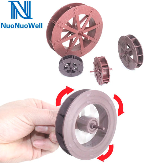 NuoNuoWell Dia.5-14CM Plastic Wheel Water/Wind Drive Running Wheel Aquarium  Ornaments Pond Rockery Accessories 1PC