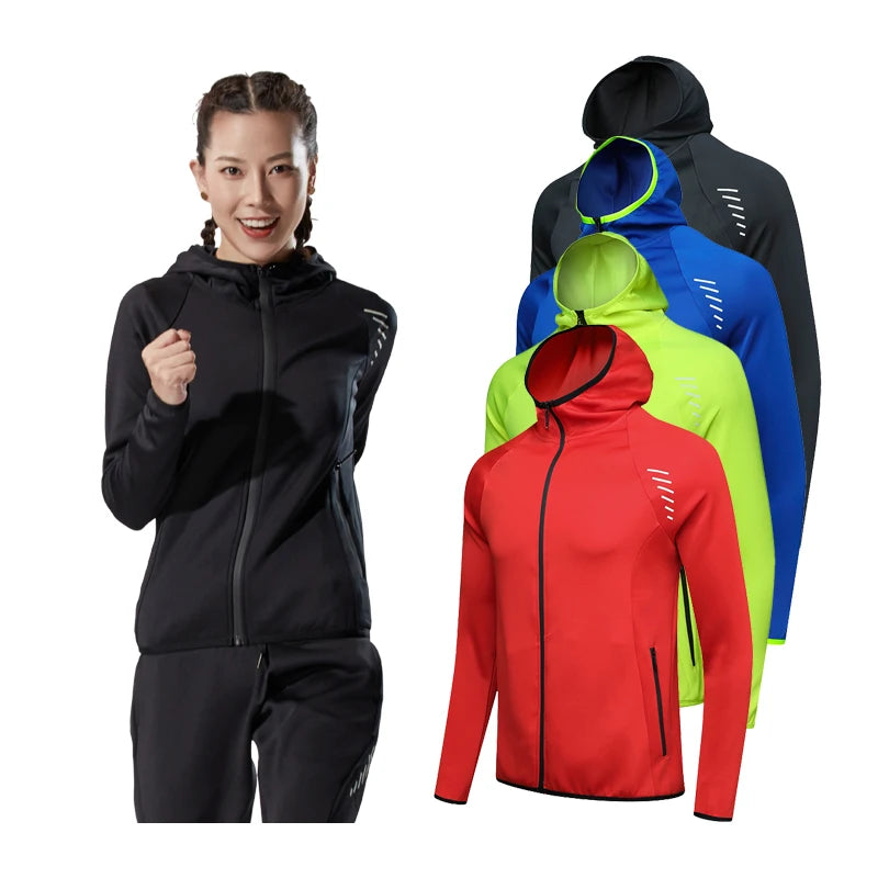 Women Sport Jacket Autumn Causal Running Hoodie Sportswear Breathable Gym Workout Yoga Shirt Quick Dry Female Coat