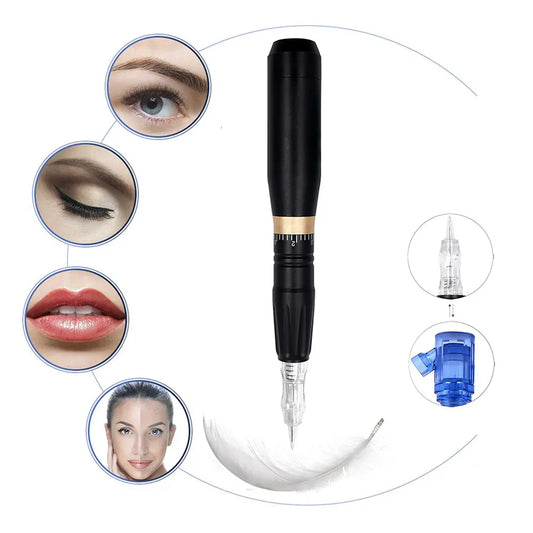 Permanent Makeup Machine Rotary Pen with Needle for Microblading Eyebrow Lip Tatoo Pen Kit Permanent Makeup Machine