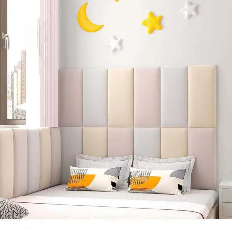 Kid's Room Soft pack Anti-collision Headboard Bedroom Decor Self-adhensive 3D Wall Sticker For Living Room Wall Panels