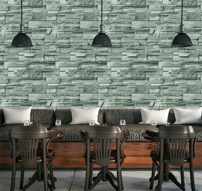 Brick Stone Wallpaper 3D Texture Wall Panel Removable Peel and Stick Wallpaper Self-Adhesive Wallpaper for Countertop Backsplash