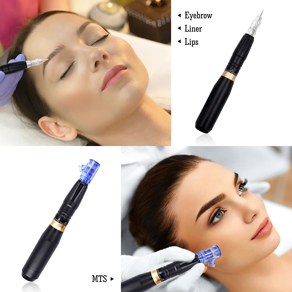 Permanent Makeup Machine Rotary Pen with Needle for Microblading Eyebrow Lip Tatoo Pen Kit Permanent Makeup Machine