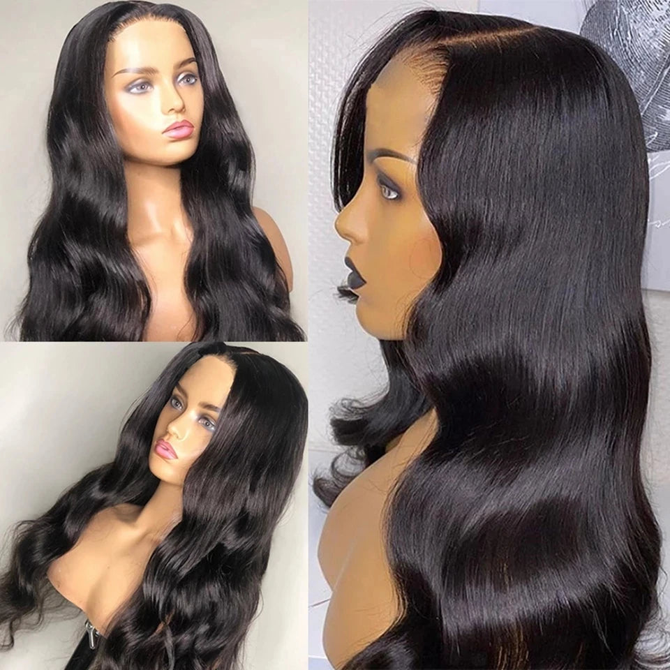 Silk Base Full Lace Human Hair Wig Body Wave 13x6 Peruvian Remy 360 Frontal with Baby Hair Wavy Silk Top Transparent Lace Front