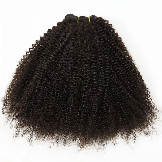 Human Hair Weft Different Afro Kinky Curly Virgin Brazilian Human Hair Bundles Natural Color 100 Gram Each Piece