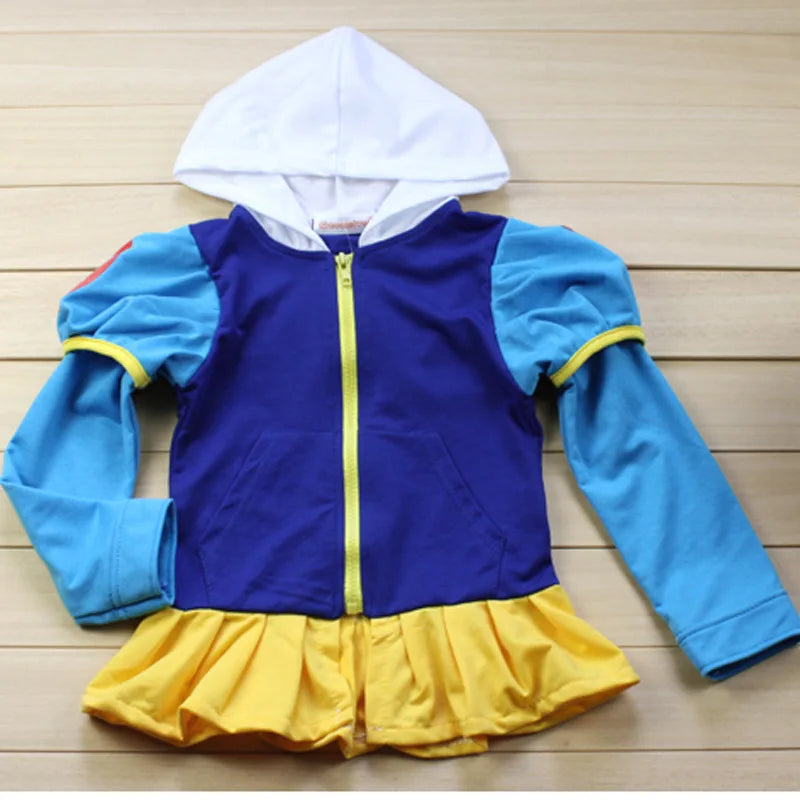 Girls Spring Autumn Outwear Princess Cosplay Elsa Anna Child Winter Sweatshirts Casual clothing Kids Hoodies Girls Coat Clothes