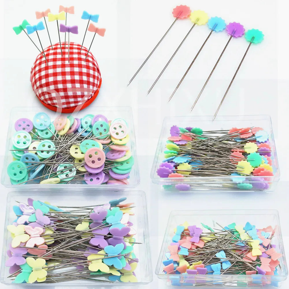 100Pcs Dressmaking Pins Embroidery Patchwork Pins Accessories Tools Sewing Needle DIY Sewing Accessories Stainless Steel 5BB5704