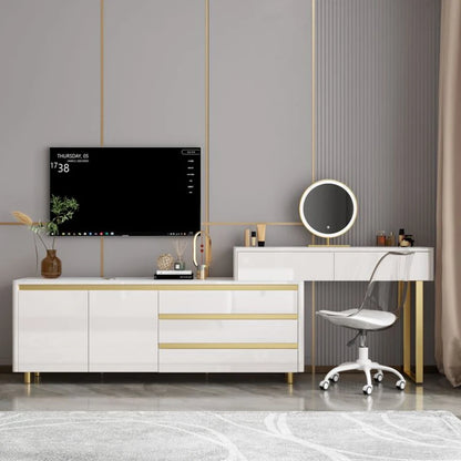 Light Luxury Dresser Bedroom TV Cabinet Makeup Table Integrated Modern Simple Makeup Table Storage Cabinet Penteadeira Furniture