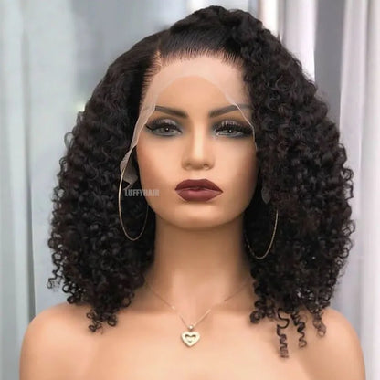 Human Hair Pre Plucked Curly Silk Base Full Lace Wigs 180% Density Brazilian Humah Hair Curly Silk Top Full Lace Wig