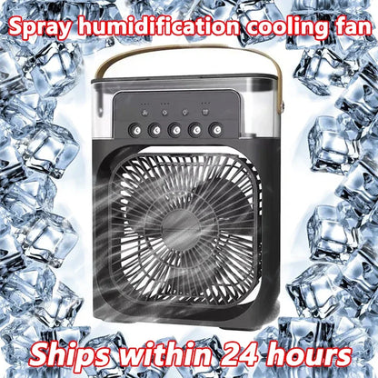 Portable Humidifier Fan AIr Conditioner Household Small Air Cooler Hydrocooling Portable Air Adjustment For Office 3 Speed Fan