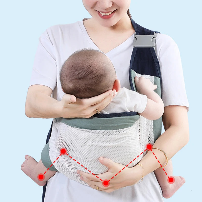 0-36 months baby carrier Front-hold simple baby single-shoulder carrier for going out Lightweight and labor-saving baby breathab