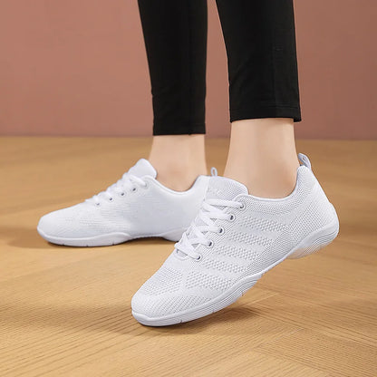 Marwoo cheerleading shoes Children's dance shoes Competitive aerobics shoes Fitness shoes Women's white jazz sports shoes 2323