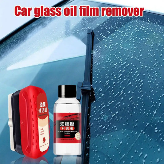 Car Glass Cleaner Automotive Glass Sponge Cleaning Car Glass Polishing Cleaner ﻿ Windshield Agent Film Maintenance Oil Brus I4J8