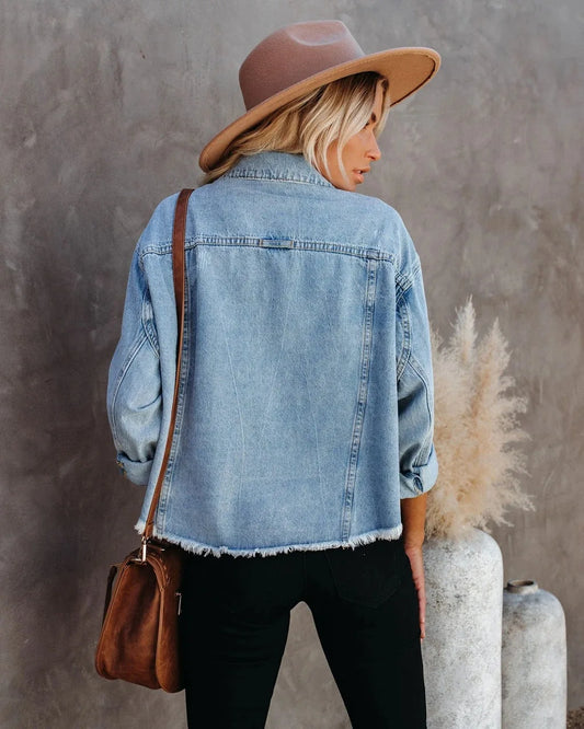 Autumn Women  Denim Jackets 2022 Vintage Casual Short Jean Jacket Long Sleeve Winter Female Coat Streetwear Large size Jackets