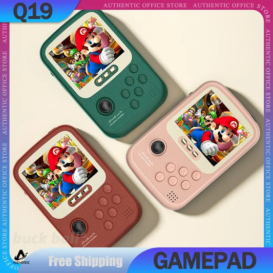 Q19 Mini Portable Handheld Game Console 3.2Inch Retro Joystick Gamepad 6000mah Power Bank 500 Retro Arcade Games Children's Gift