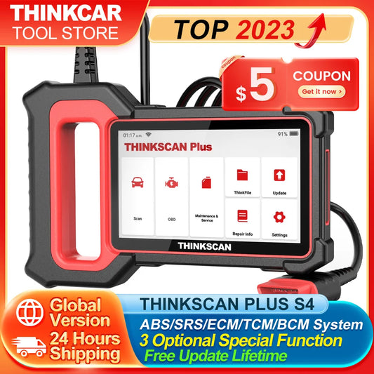 Thinkscan Plus S7/S6/S5/S4 OBD2 Scanner Lifetime Free Update Automotive Thinkcar Diagnostic Tools Cover 10,000+ Cars Code Reader