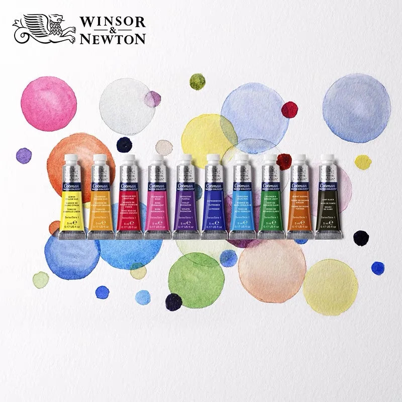 Winsor & Newton Cotman Watercolor Paint Set 10/20 Colors 5ml (0.17-oz) Aluminum Tubes Beginners Aquarela Painting Art Supplies