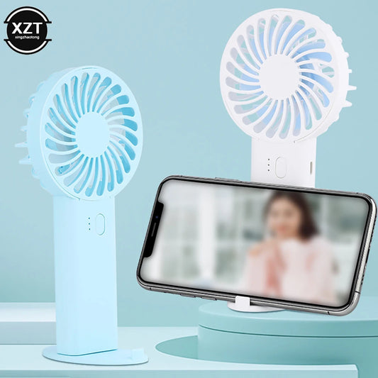 Portable USB Rechargeable Handheld Fan - Mini Air Cooler for Travel, Outdoor Ventilation, and Desktop Use