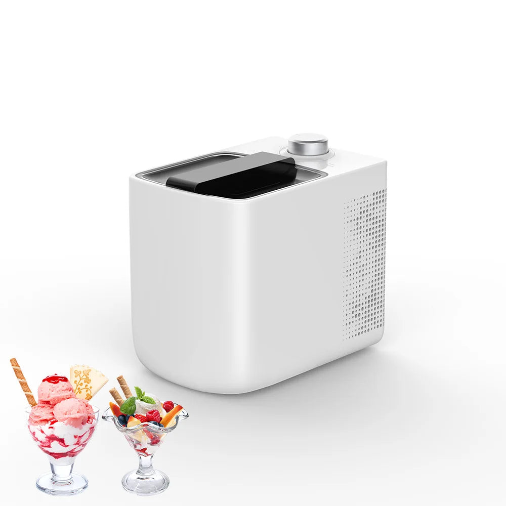 Electronic Mini Ice Cream Machine Without Pre Cooling, Household Small Automatic Homemade Yogurt Ice Cream Machine