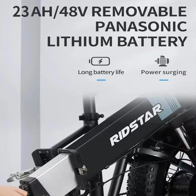 2000W Dual Motor Electric Bike H20 Pro Folding 48V23AH Hidden Battery Electric Bicycle 20*4.0 Inch Fat Tire Bike Mountain E Bike