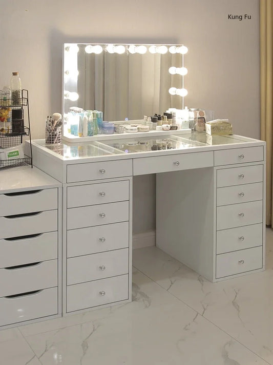 13 Drawer wind dresser simple modern 1.2/1.4/1.8m bedroom household light luxury makeup table