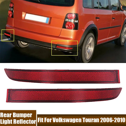 Left Right Rear Bumper Light Reflector Strips Fit For Volkswagen Touran 2006-2010 1T0945105A,T0945106A Exterior Car Accessories