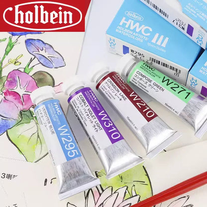 Holbein Artists'  Transparent Watercolor Paint 15ml/0.5oz Tubes Art Watercolour Professional Pigment Drawing Supplies Acuarelas